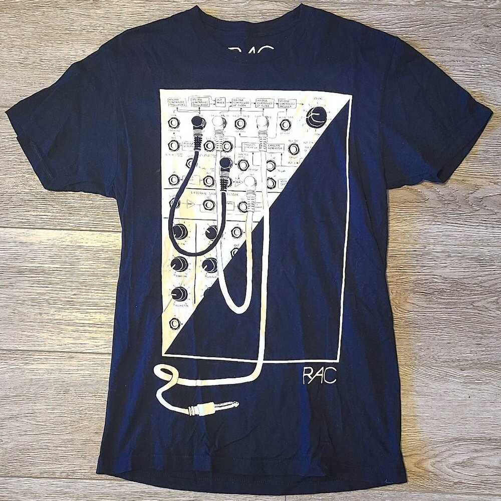 RAC Band Official Merch Black T-shirt with mixer print